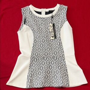 Elegant Gray and White Women's Sweater by Robert Kitchen